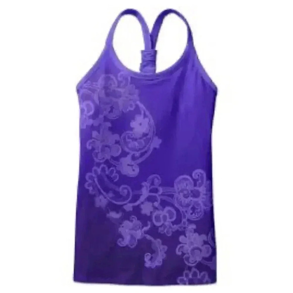 Athleta Pavitra Pansy Purple Stretch Shelf Bra Racerback Sport Top Size M - Picture 1 of 4